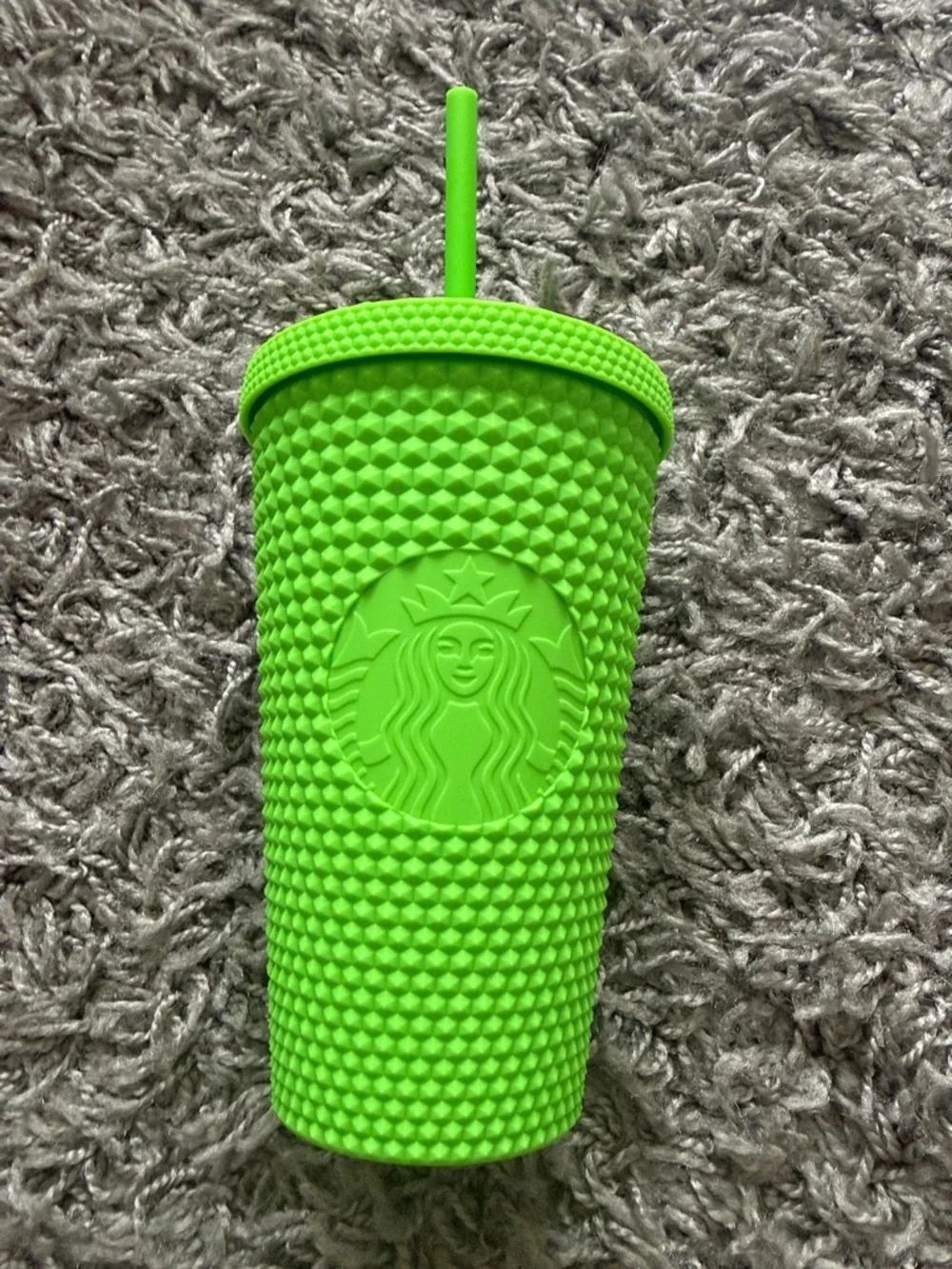 Starbucks Neon Green Studded Tumbler with Straw 16oz